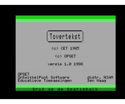 Tovertekst (1988, MSX2, OPSET)
