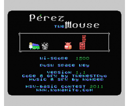 Pérez the Mouse (2011, MSX, theNestruo)