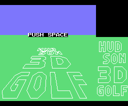 Hudson 3D Golf (1984, MSX, SoftBank)