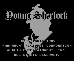 Young Sherlock - The legacy of Doyle (1987, MSX, Pack-In-Video)