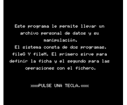 Ficheros (1985, MSX, Indescomp)