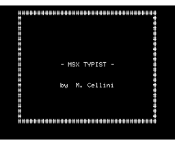 Typist (1986, MSX, Massimo Cellini)