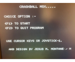 Crashball (1988, MSX, Halley Software)
