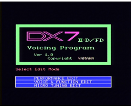 DX7II Voicing Program (1988, MSX, YAMAHA)