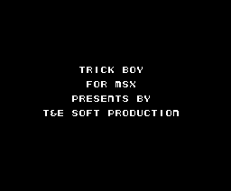 Trick Boy (1984, MSX, T&ESOFT)