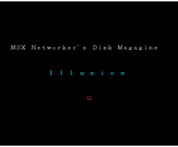 MSX Networker's Disk Magagine - Illusion vol.12 (MSX2, Illusion)