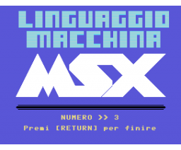 Linguaggio Macchina MSX n.3 (1987, MSX, Gruppo Editoriale International Education)