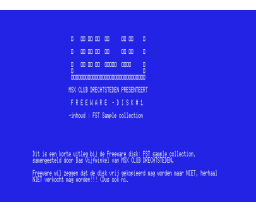 Freeware Disk #1 - FST Sample Collection (MSX2, MSX Club Drechtsteden)