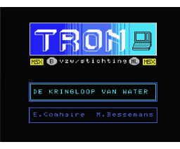 De Kringloop van water (MSX, V.Z.W. TRON)