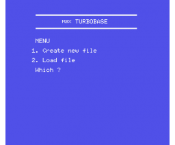 Turbobase (1986, MSX, Robtek Software)
