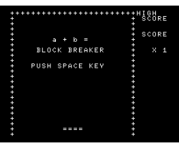 a+b=Block Breaker (2023, MSX, b.p.s.)
