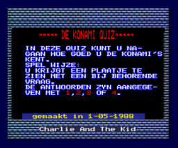 De Konami Quiz (1988, MSX2, Delta Soft)