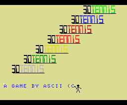 3D Tennis (1983, MSX, ASCII Corporation)