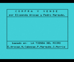 Compra y Vende (1985, MSX, Elisenda Arocas & Pedro Marqués)
