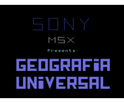 Geografia Universal 1 (Europa/Africa) (1986, MSX, DAI)