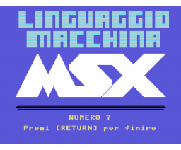 Linguaggio Macchina MSX n.7 (1987, MSX, Gruppo Editoriale International Education)