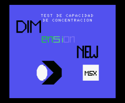 Test de Capacidad de Concentración (1984, MSX, DIMensionNEW)