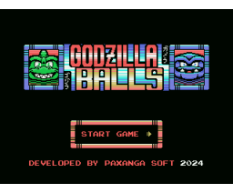 Godzilla Balls - 70th Anniversary Levelpack (2024, MSX, Paxanga Soft)