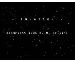 Invasion (1986, MSX, Massimo Cellini)