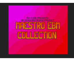 Maestro EBM Collection (1994, MSX2, MSX2+, MSX CODE)