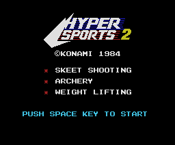 Hyper Sports 2 (1984, MSX, Konami)