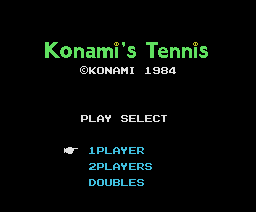 Konami's Tennis (1984, MSX, Konami)