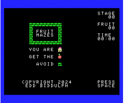 Fruit Mazes (2024, MSX, Edd Biddulph)