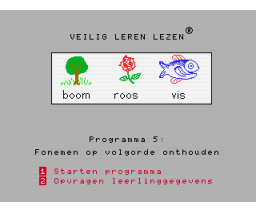 Veilig Leren Lezen - Programma 5 (1987, MSX2, Zwijsens Educatieve Software)