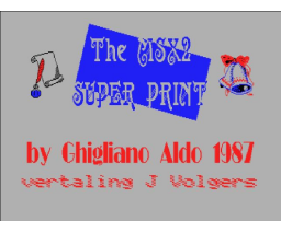 The MSX2 Super Print (1987, MSX2, Ghigliano Aldo)