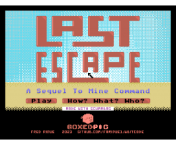 Last Escape (2023, MSX, MSX2, Fred Rique)