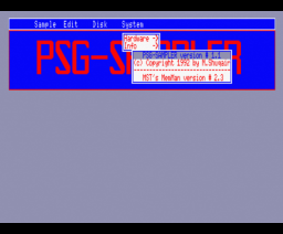 PSG Sampler (1992, MSX2, Turbo-R, Michel Shuqair)