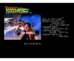 Back To The Future Adventure (1986, MSX2, Pony Canyon, Data West