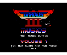 Gradius III's Musics Volume 1 (1995, MSX2, Abyss)