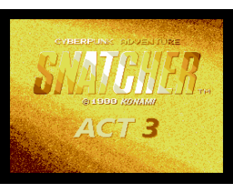 Snatcher ACT 3 (2021, MSX2, Delta Soft)