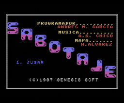 Sabotaje (1987, MSX, Genesis Soft)