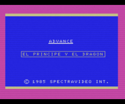 El Príncipe y el Dragón (1985, MSX, Spectravideo (SVI))