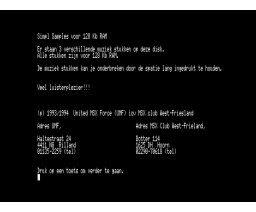 SIMPL Sample Disk 128 kB (1994, MSX2, UMF Zeeland)