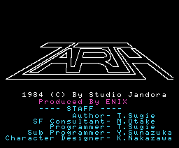 Zarth (1985, MSX, Studio Jandora)