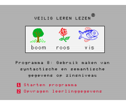 Veilig Leren Lezen - Programma 8 (1987, MSX2, Zwijsens Educatieve Software)