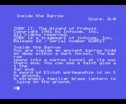 Zork II: The Wizard of Frobozz (1982, MSX, Infocom)
