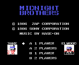 Midnight Brothers (1986, MSX, ZAP)