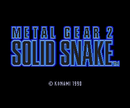 Metal Gear 2 - Solid Snake (1990, MSX2, Konami) | Generation MSX