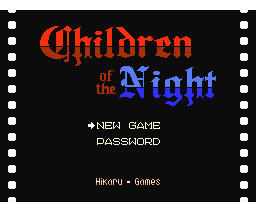 Children of the Night (2017, MSX, MSX2, Turbo-R, Hikaru Games)