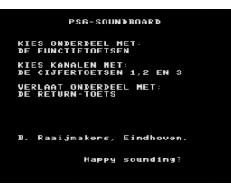 PSG Soundboard (1990, MSX2, B&M Software)