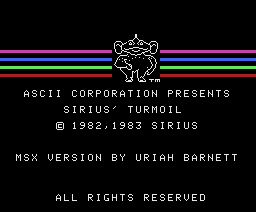 Turmoil (1984, MSX, Sirius)