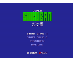 Super Sokoban (2025, MSX2, 2NICE)