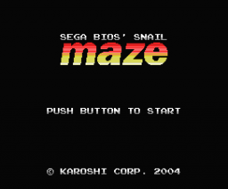 Snail Maze (2004, MSX, Karoshi)