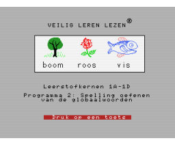 Veilig Leren Lezen - Programma 2 (1987, MSX2, Zwijsens Educatieve Software)