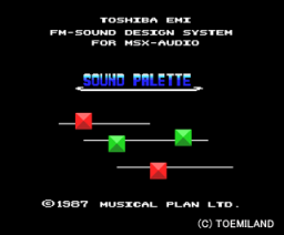 MSX-Audio series Sound Palette (1987, MSX, Musical Plan)
