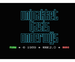 Unipakket Basis Onderwijs - Wereldverkenning 5 - Versie 2.0 (1989, MSX, MSW Master Software)